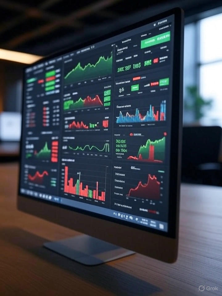 Business operations dashboard showing real-time metrics